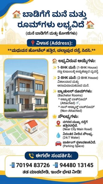 1BHK & 2BHK houses for rent