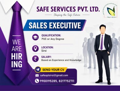 Sales executive job in Safe Service Ltd