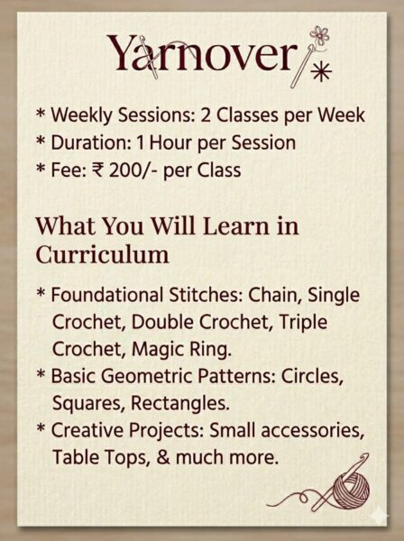 Yarnover Crochet Classes